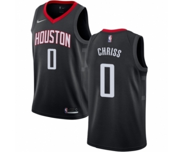 Men's Nike Houston Rockets #0 Marquese Chriss Authentic Black NBA Jersey Statement Edition