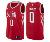 Men's Nike Houston Rockets #0 Marquese Chriss Authentic Red NBA Jersey - City Edition