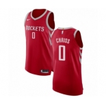 Men's Nike Houston Rockets #0 Marquese Chriss Authentic Red NBA Jersey - Icon Edition