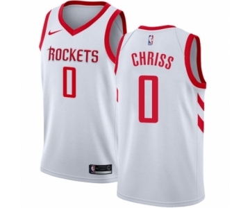 Men's Nike Houston Rockets #0 Marquese Chriss Authentic White NBA Jersey - Association Edition