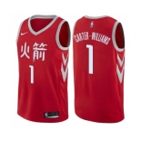 Men's Nike Houston Rockets #1 Michael Carter-Williams Authentic Red NBA Jersey - City Edition