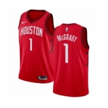 Men's Nike Houston Rockets #1 Tracy McGrady Red Swingman Jersey - Earned Edition