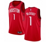 Men's Nike Houston Rockets #1 Tracy McGrady Red Swingman Jersey - Earned Edition