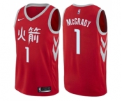 Men's Nike Houston Rockets #1 Tracy McGrady Swingman Red NBA Jersey - City Edition