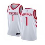 Men's Nike Houston Rockets #1 Tracy McGrady Swingman White Home NBA Jersey - Association Edition