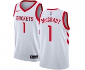 Men's Nike Houston Rockets #1 Tracy McGrady Swingman White Home NBA Jersey - Association Edition