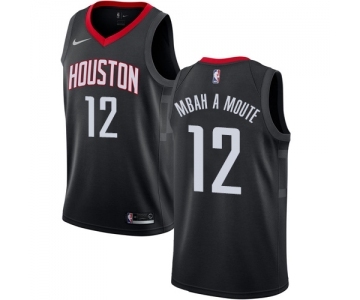 Men's Nike Houston Rockets #12 Luc Mbah a Moute Swingman Black Alternate NBA Jersey Statement Edition