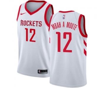 Men's Nike Houston Rockets #12 Luc Mbah a Moute Swingman White Home NBA Jersey - Association Edition