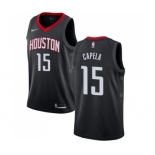 Men's Nike Houston Rockets #15 Clint Capela Swingman Black Alternate NBA Jersey Statement Edition