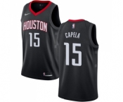 Men's Nike Houston Rockets #15 Clint Capela Swingman Black Alternate NBA Jersey Statement Edition