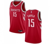 Men's Nike Houston Rockets #15 Clint Capela Swingman Red Road NBA Jersey - Icon Editio