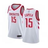 Men's Nike Houston Rockets #15 Clint Capela Swingman White Home NBA Jersey - Association Edition