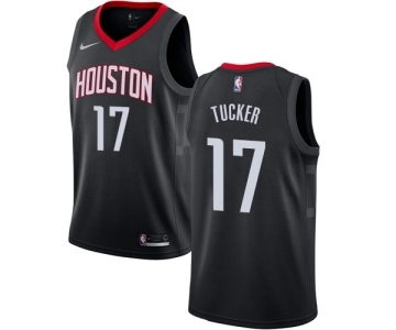 Men's Nike Houston Rockets #17 PJ Tucker Authentic Black NBA Jersey Statement Edition