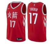 Men's Nike Houston Rockets #17 PJ Tucker Authentic Red NBA Jersey - City Edition