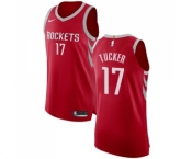 Men's Nike Houston Rockets #17 PJ Tucker Authentic Red NBA Jersey - Icon Edition