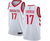 Men's Nike Houston Rockets #17 PJ Tucker Authentic White NBA Jersey - Association Edition