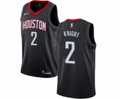 Men's Nike Houston Rockets #2 Brandon Knight Authentic Black NBA Jersey Statement Edition