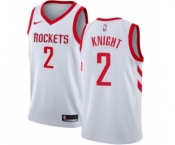 Men's Nike Houston Rockets #2 Brandon Knight Authentic White NBA Jersey - Association Edition