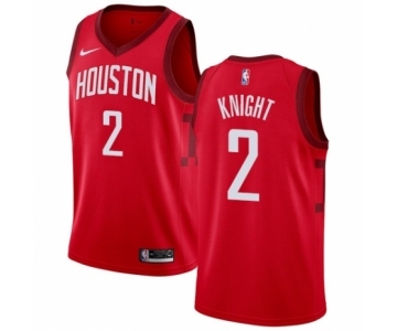 Men's Nike Houston Rockets #2 Brandon Knight Red Swingman Jersey - Earned Edition