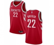 Men's Nike Houston Rockets #22 Clyde Drexler Swingman Red Road NBA Jersey - Icon Edition