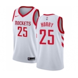 Men's Nike Houston Rockets #25 Robert Horry Swingman White Home NBA Jersey - Association Edition