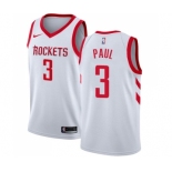 Men's Nike Houston Rockets #3 Chris Paul Authentic White Home NBA Jersey - Association Edition