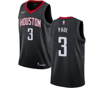 Men's Nike Houston Rockets #3 Chris Paul Swingman Black Alternate NBA Jersey Statement Edition