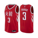 Men's Nike Houston Rockets #3 Steve Francis Swingman Red NBA Jersey - City Edition