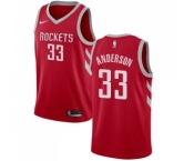 Men's Nike Houston Rockets #33 Ryan Anderson Swingman Red Road NBA Jersey - Icon Edition