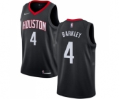 Men's Nike Houston Rockets #4 Charles Barkley Swingman Black Alternate NBA Jersey Statement Edition