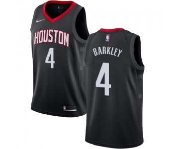 Men's Nike Houston Rockets #4 Charles Barkley Swingman Black Alternate NBA Jersey Statement Edition