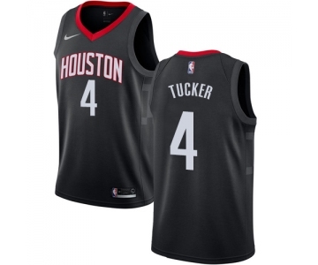 Men's Nike Houston Rockets #4 PJ Tucker Swingman Black Alternate NBA Jersey Statement Edition