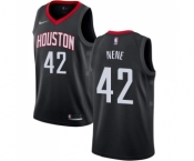 Men's Nike Houston Rockets #42 Nene Swingman Black Alternate NBA Jersey Statement Edition