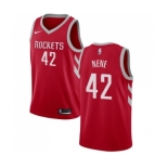 Men's Nike Houston Rockets #42 Nene Swingman Red Road NBA Jersey - Icon Edition