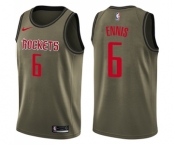 Men's Nike Houston Rockets #6 Tyler Ennis Swingman Green Salute to Service NBA Jersey