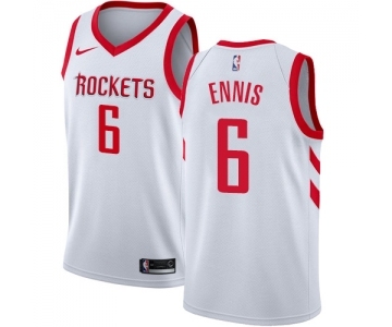 Men's Nike Houston Rockets #6 Tyler Ennis Swingman White Home NBA Jersey - Association Edition