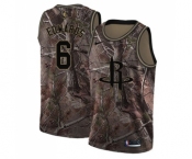 Men's Nike Houston Rockets #6 Vincent Edwards Swingman Camo Realtree Collection NBA Jersey