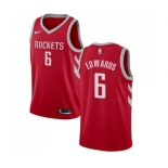 Men's Nike Houston Rockets #6 Vincent Edwards Swingman Red NBA Jersey - Icon Edition