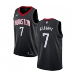 Men's Nike Houston Rockets #7 Carmelo Anthony Authentic Black NBA Jersey Statement Edition