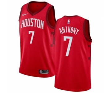 Men's Nike Houston Rockets #7 Carmelo Anthony Red Swingman Jersey - Earned Edition