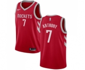 Men's Nike Houston Rockets #7 Carmelo Anthony Swingman Red NBA Jersey - Icon Edition