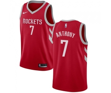 Men's Nike Houston Rockets #7 Carmelo Anthony Swingman Red NBA Jersey - Icon Edition