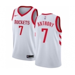 Men's Nike Houston Rockets #7 Carmelo Anthony Swingman White NBA Jersey - Association Edition