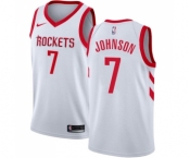 Men's Nike Houston Rockets #7 Joe Johnson Authentic White NBA Jersey - Association Edition