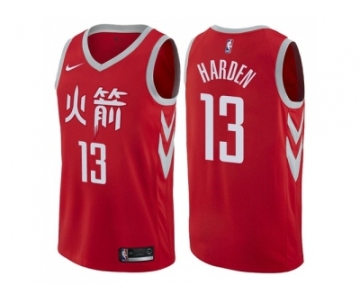 Nike Houston Rockets #13 James Harden Red NBA Swingman City Edition Jersey