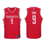 Nike NBA Houston Rockets #9 Zhou Qi Jersey 2017-18 New Season Red Jersey