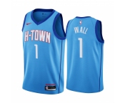 Nike Rockets #1 John Wall Blue NBA Swingman 2020-21 City Edition Jersey