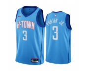 Nike Rockets #3 Kevin Porter Jr. Blue NBA Swingman 2020-21 City Edition Jersey