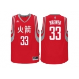 adidas Houston Rockets #33 Corey Brewer Red Chinese New Year Swingman Jersey