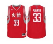 adidas Houston Rockets #33 Corey Brewer Red Chinese New Year Swingman Jersey